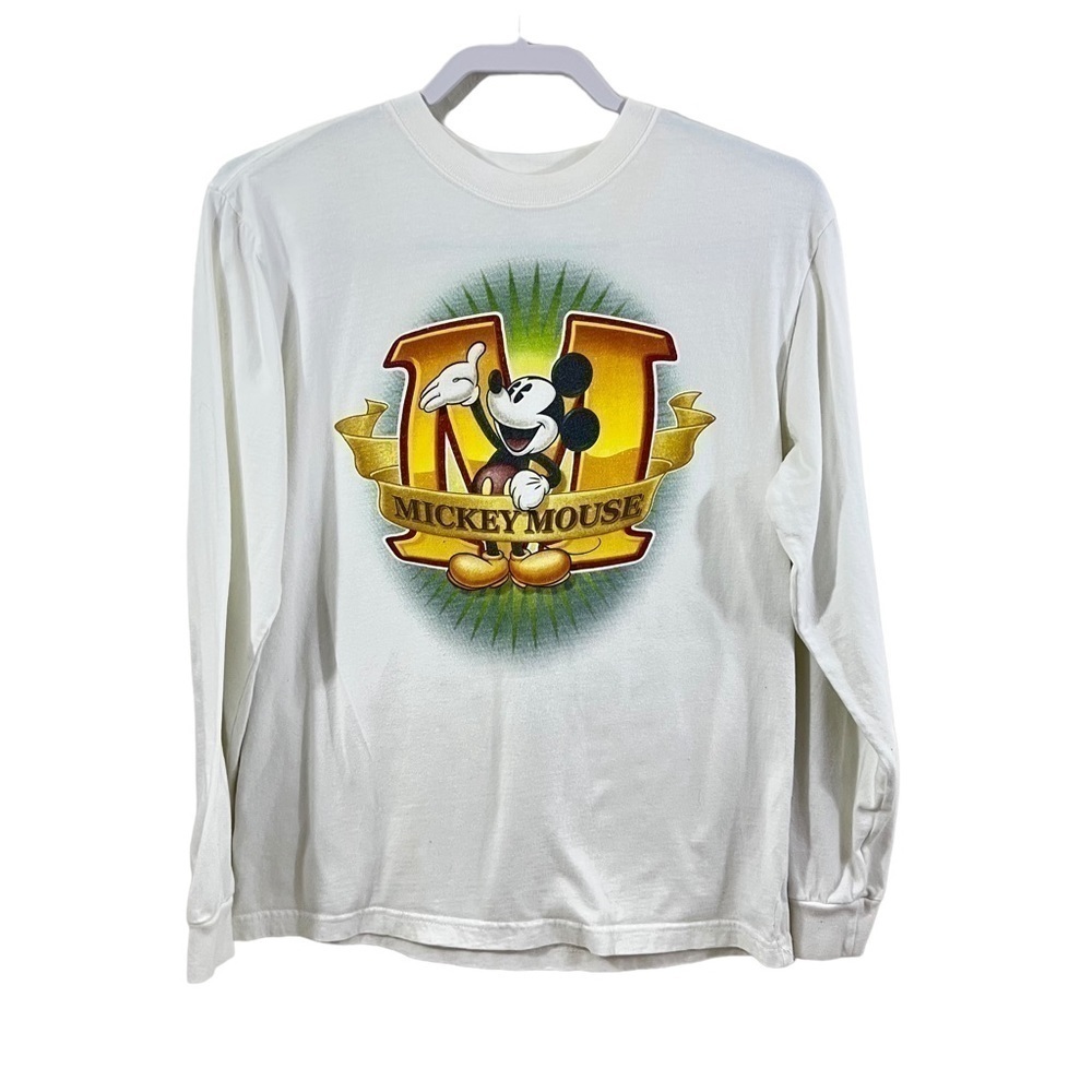 Disney Mickey Mouse Long Sleeve T-Shirt Small White